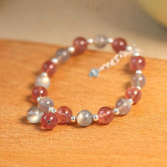 Ember & Ash Silver Beaded Bracelet
