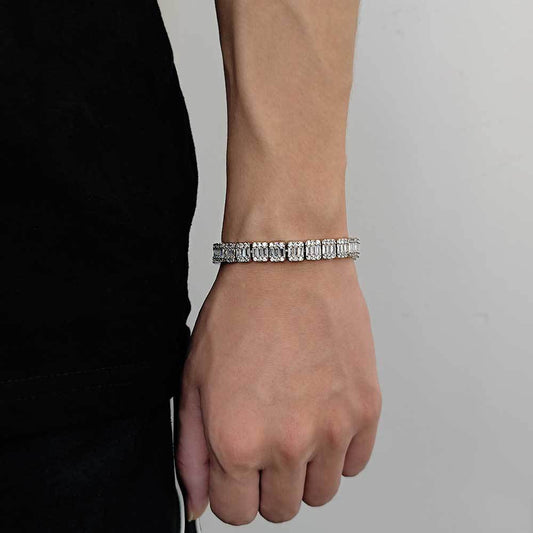 Urban Luxury Iced Out Baguette Tennis Unisex Bracelet