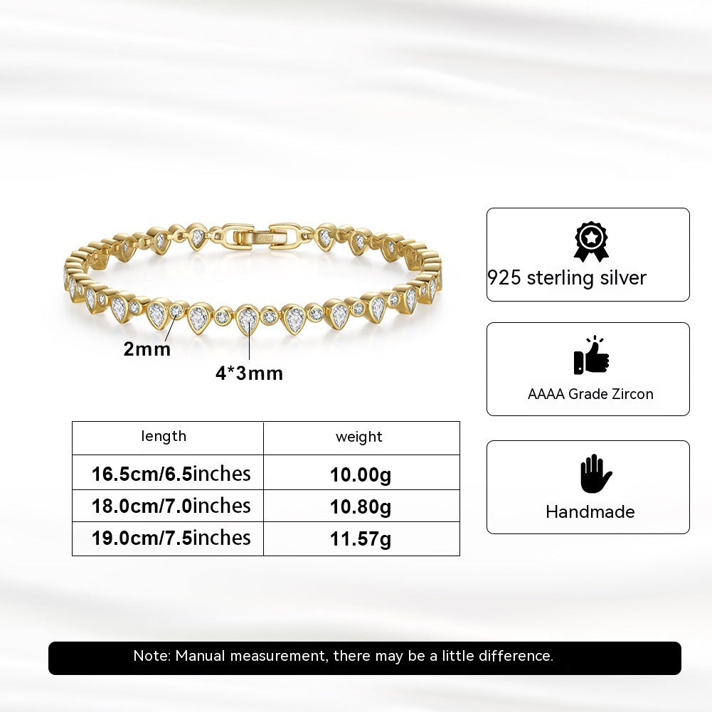 Teardrop Diamond Tennis Bracelet