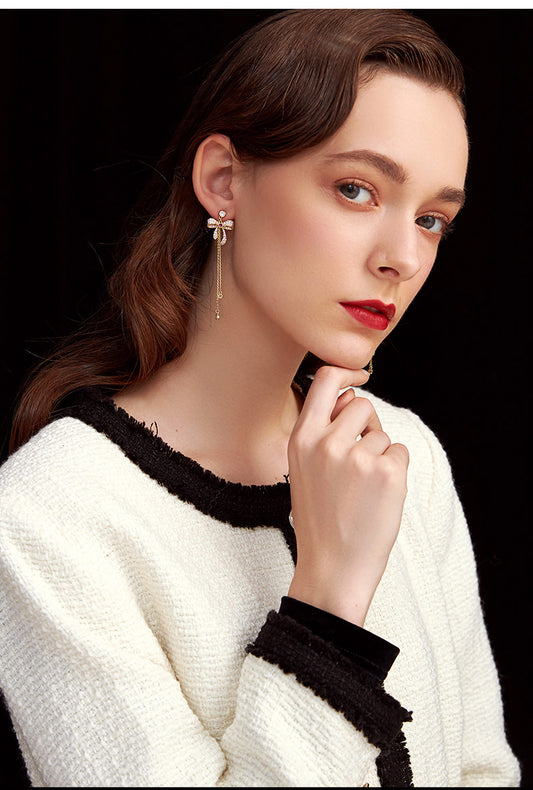 Rose Ribbon Cascading Drops