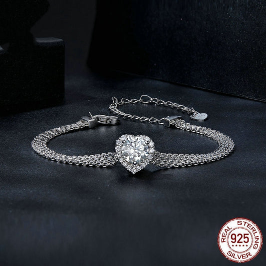 Eternal Love Heart Halo Bracelet