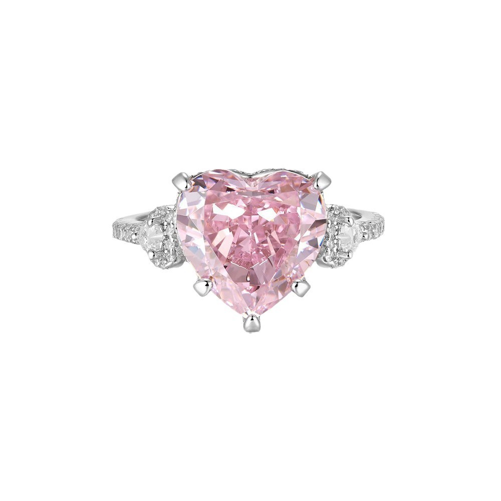 Majestic Blush Heart Pink Zircon Ring