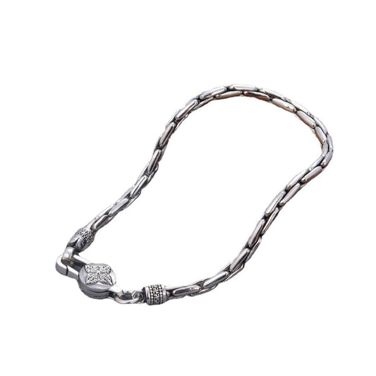 Heritage Bamboo Silver Link Bracelet