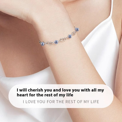Radiant Sparkle Silver Tennis Bracelet