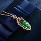 Regal Emerald Leaf 18K Gold & Diamond Necklace