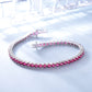 Luxury Ruby Tennis Bracelet in Sterling Silver