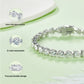 Dazzling Heart Sterling Silver Tennis Bracelet