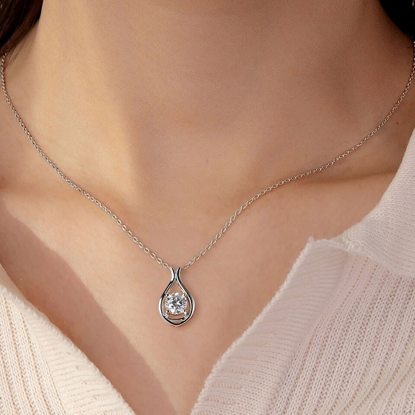 Sterling Silver Blooming Bud Pendant Necklace