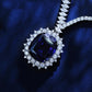 Exquisite Sapphire & 925 Silver Pendant Necklace