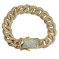Iced Out Miami Cuban Link Bracelet - 18K Gold Plated