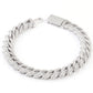Dazzling Moissanite Beveled Edge Cuban Link Bracelet
