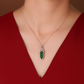 Regal Emerald Leaf 18K Gold & Diamond Necklace