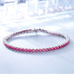Luxury Ruby Tennis Bracelet in Sterling Silver