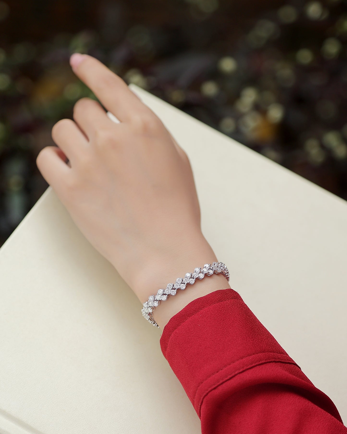 Luxury Diamond Tennis Bracelet in Sterling Silver