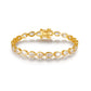 Elegant Teardrop Zircon Tennis Bracelet - 925 Sterling Silver Plated with 18K Gold or White Gold