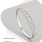 Pavé Interlocking Marquise Sterling Silver Bangle