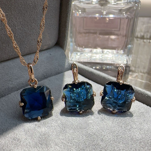 Midnight Royale Cushion-Cut Jewelry Set