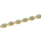 Golden Glow Emerald Square Tennis Bracelet