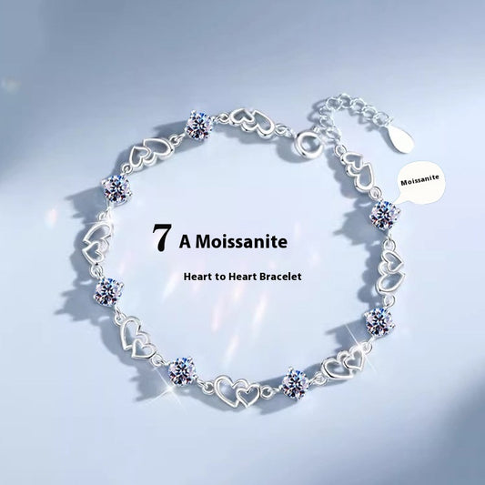 Radiant Sparkle Silver Tennis Bracelet