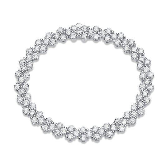 Luxury Diamond Tennis Bracelet in Sterling Silver
