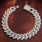 Dazzling Moissanite Beveled Edge Cuban Link Bracelet