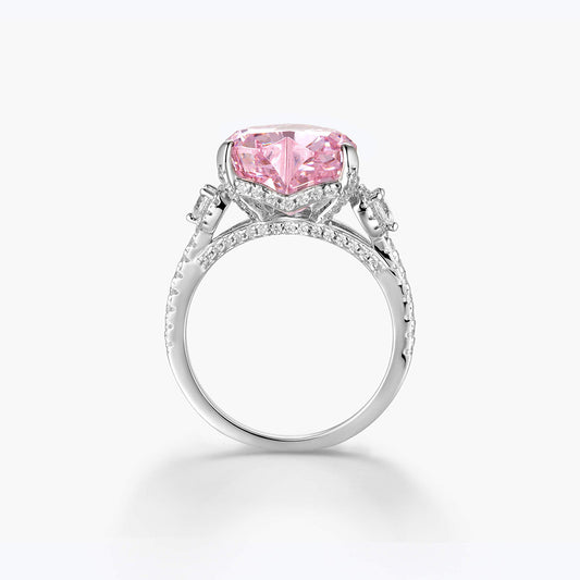 Majestic Blush Heart Pink Zircon Ring
