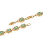 Golden Glow Emerald Square Tennis Bracelet