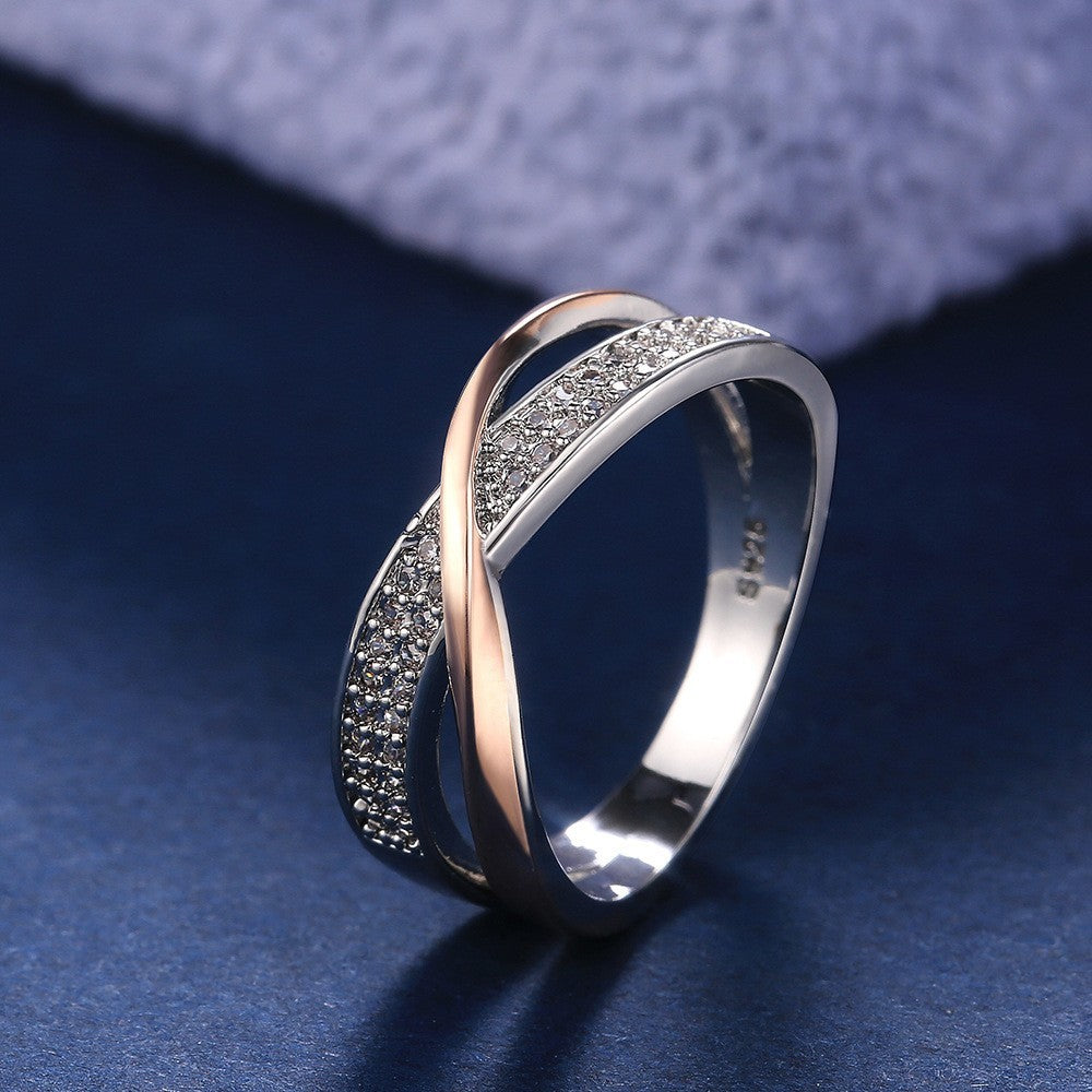 Infinity Intersect Zircon Copper Ring