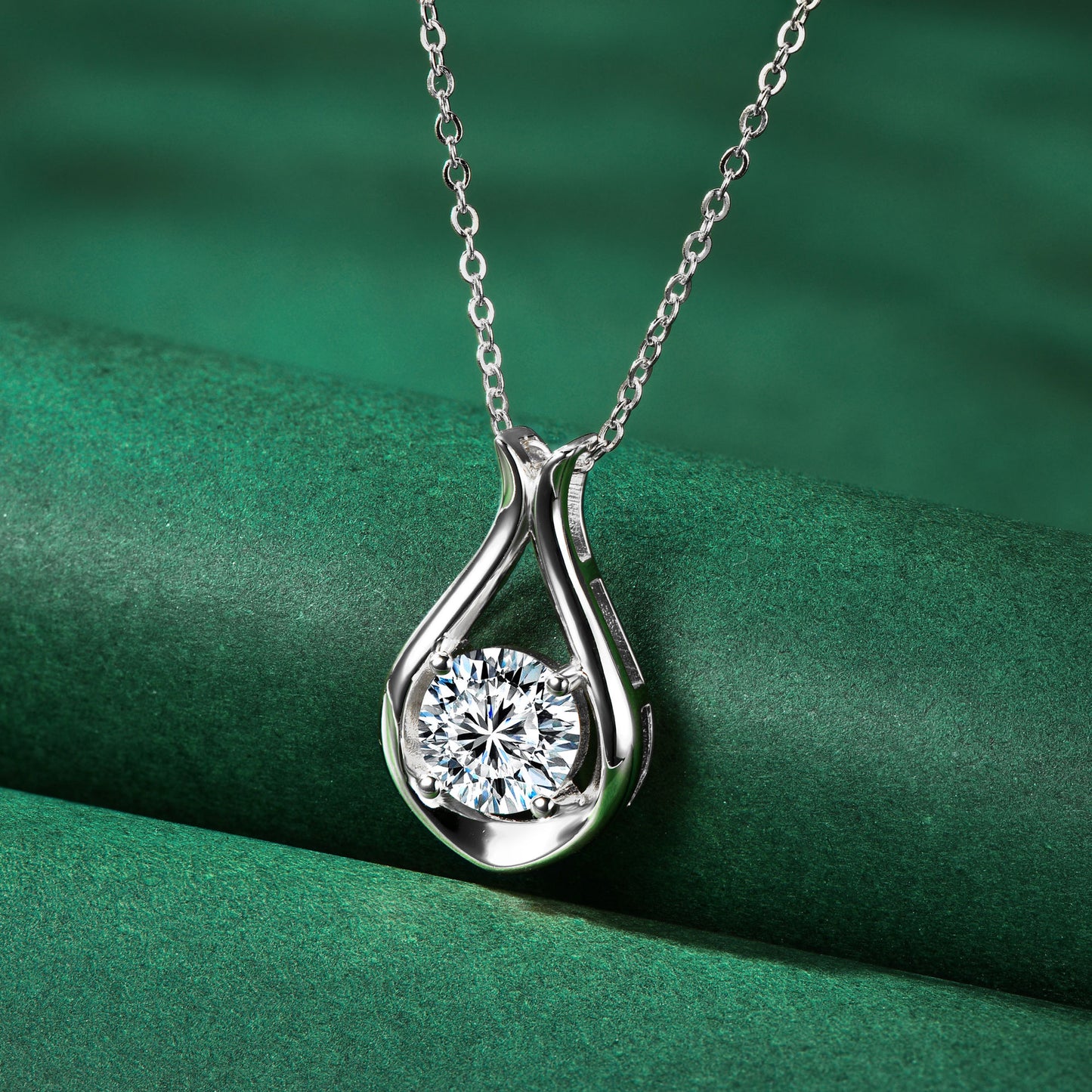 Sterling Silver Blooming Bud Pendant Necklace