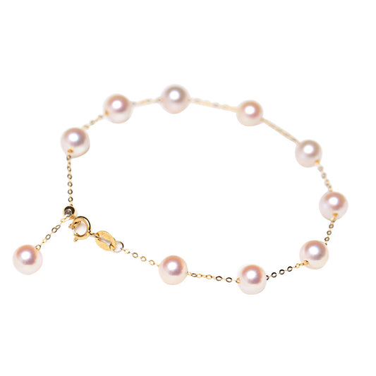 Luminous Ocean Pearl & 14K Gold Bracelet