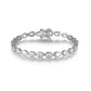 Elegant Teardrop Zircon Tennis Bracelet - 925 Sterling Silver Plated with 18K Gold or White Gold