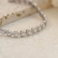 925 Sterling Silver Heart-shaped Diamond White Opal Bracelet