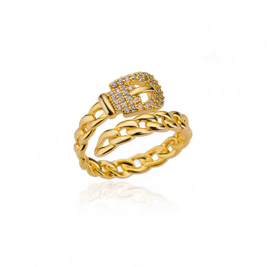 Chic Belt Buckle Wrap Ring