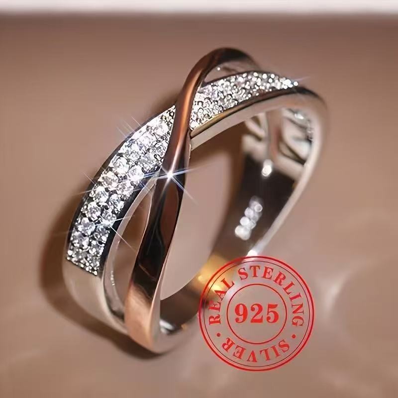 Infinity Intersect Zircon Copper Ring