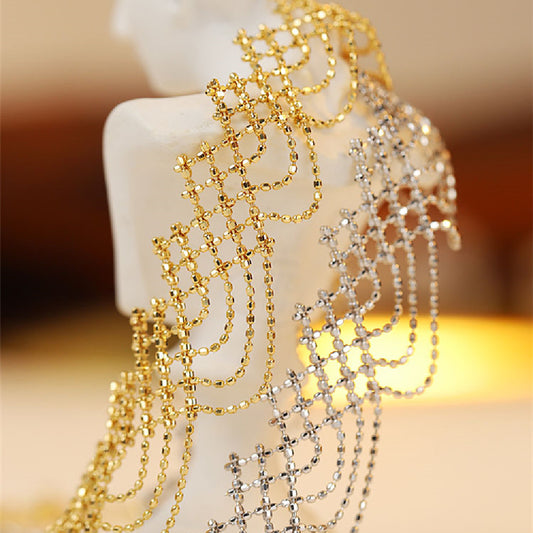 18K Gold Rainbow Lace Necklace