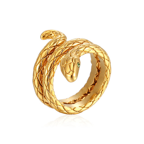 Serpent Wrap Ring: Minimalist Snake Ring
