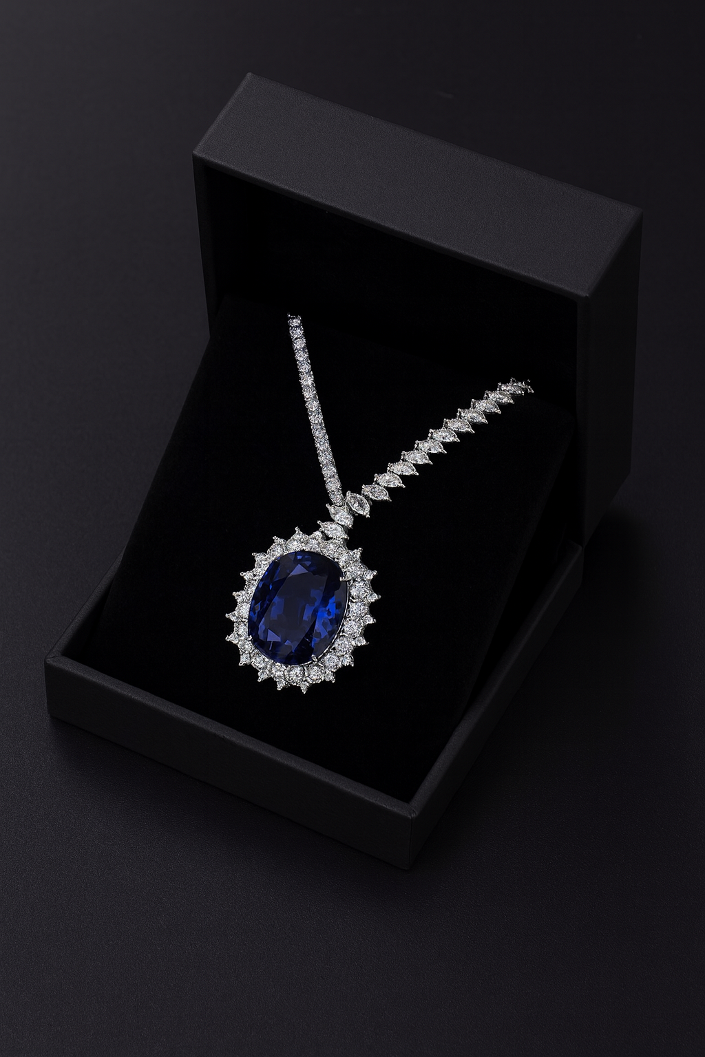 Women's Fashion Synthetic Sapphire Necklace