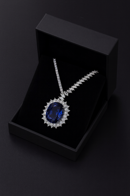 Women's Fashion Synthetic Sapphire Necklace
