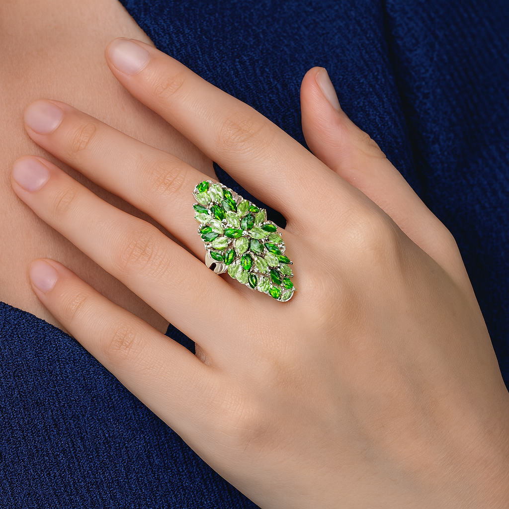 Ambilight Gemstone Inlaid Peridot Ring