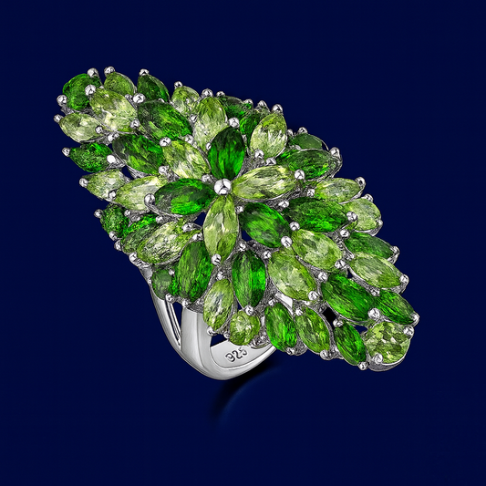 Ambilight Gemstone Inlaid Peridot Ring