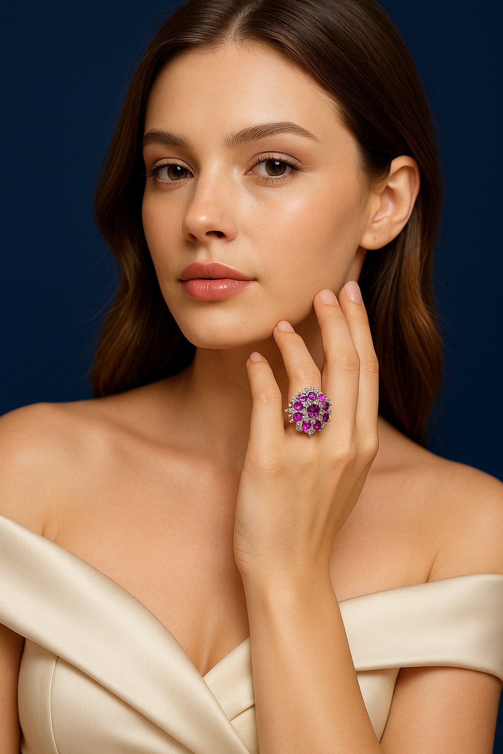 Women's Natural Magnesia Aluminum Garnet Ring