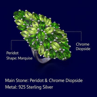 Ambilight Gemstone Inlaid Peridot Ring