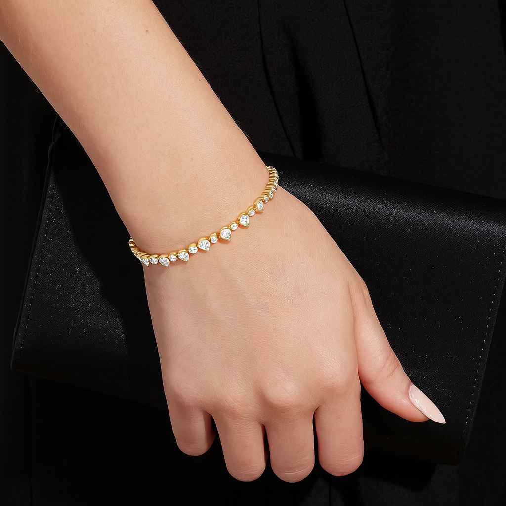 Teardrop Diamond Tennis Bracelet