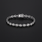 Elegant Teardrop Zircon Tennis Bracelet - 925 Sterling Silver Plated with 18K Gold or White Gold