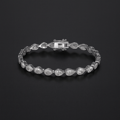 S925 Silver Water Drop Men's And Ladies' Bracelets European And American Tennis Bracelet