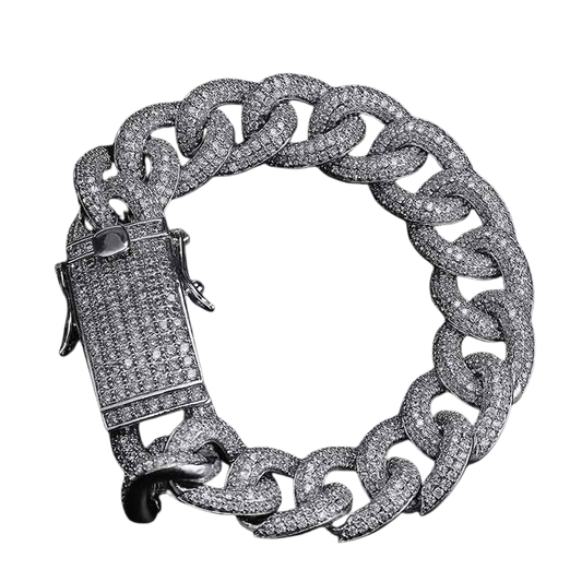 Iced Out Miami Cuban Link Bracelet - 18K Gold Plated