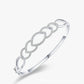 Pavé Interlocking Marquise Sterling Silver Bangle