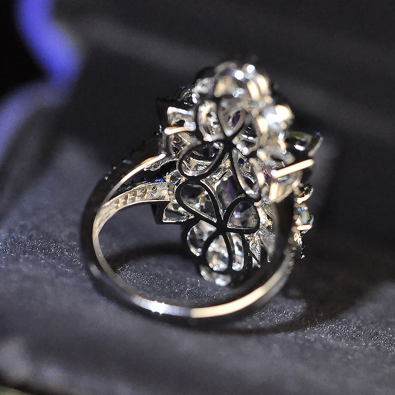 Women's Fashion Simple Inlaid Amethyst Ring