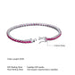 Luxury Ruby Tennis Bracelet in Sterling Silver