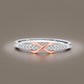 Dazzling Infinity Knot Zinc Alloy Ring